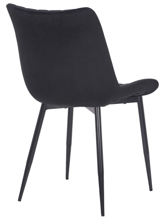 Conjunto de 2 cadeiras de veludo Rahden, preto Conjunto de 2 cadeiras de veludo Rahden, preto