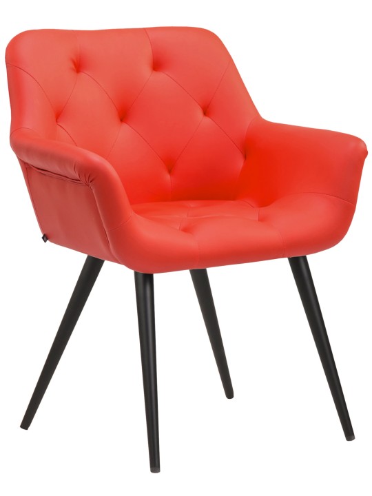 Cadeira da sala de jantar Langford couro sintético, vermelho Cadeira da sala de jantar Langford couro sintético, vermelho