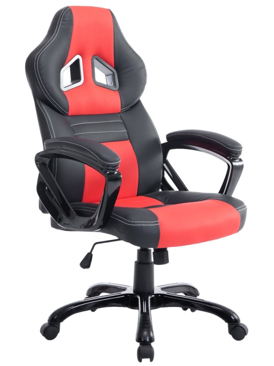 Cadeira de escritório Pedro, preto/vermelho
