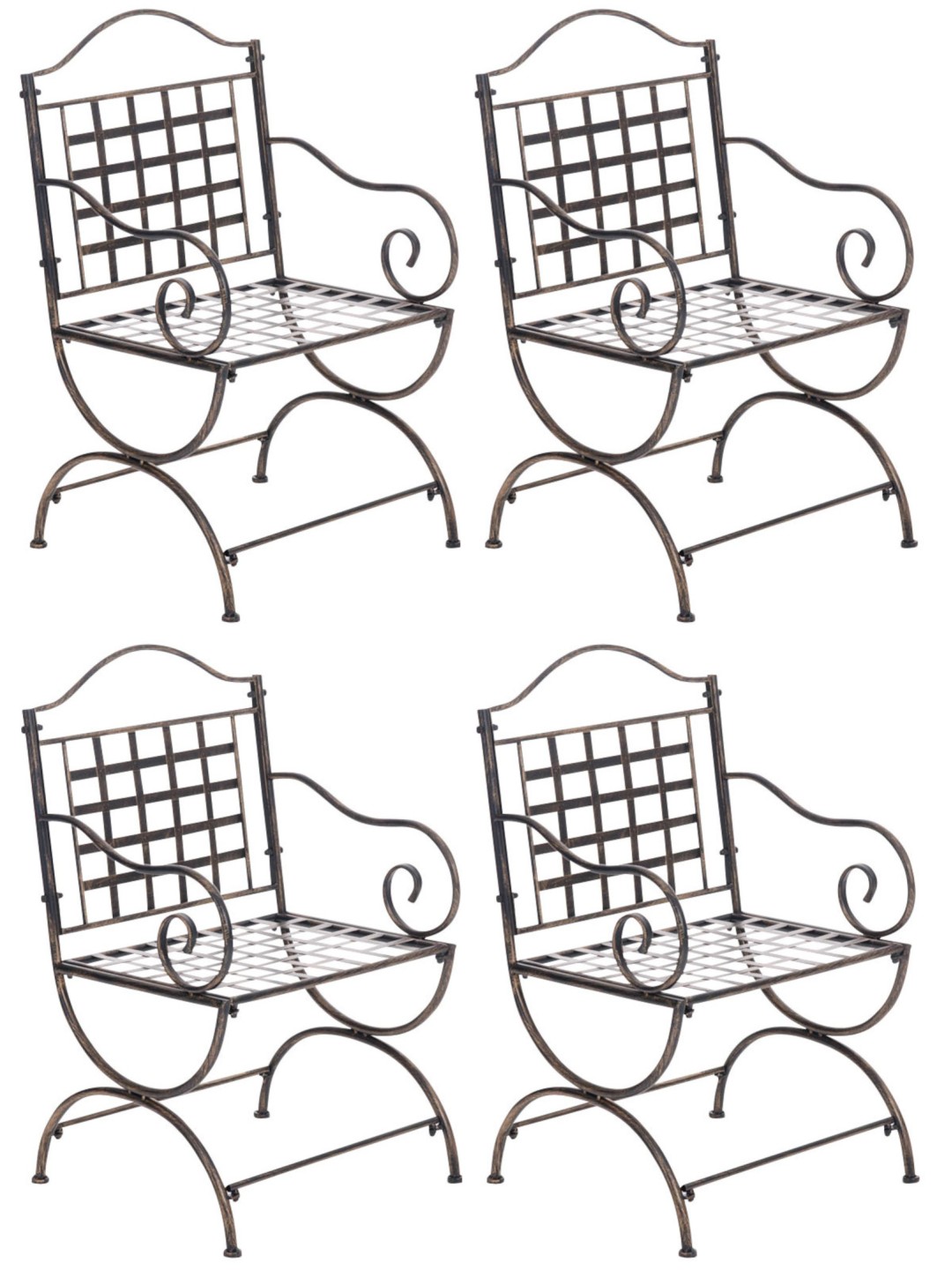 Conjunto de 4 cadeiras Lotta, bronze