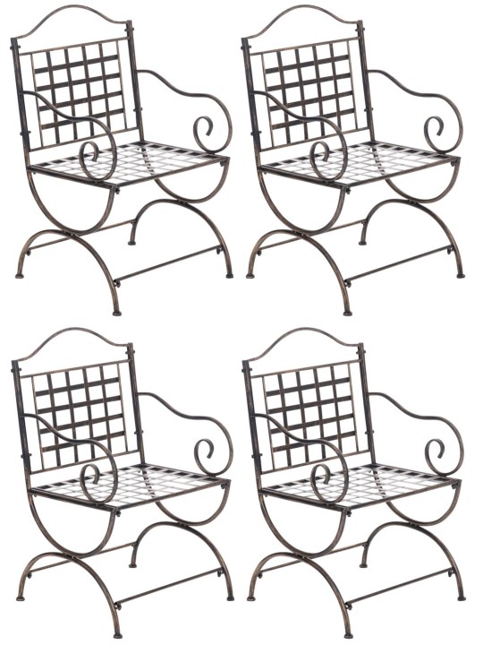 Conjunto de 4 cadeiras Lotta, bronze