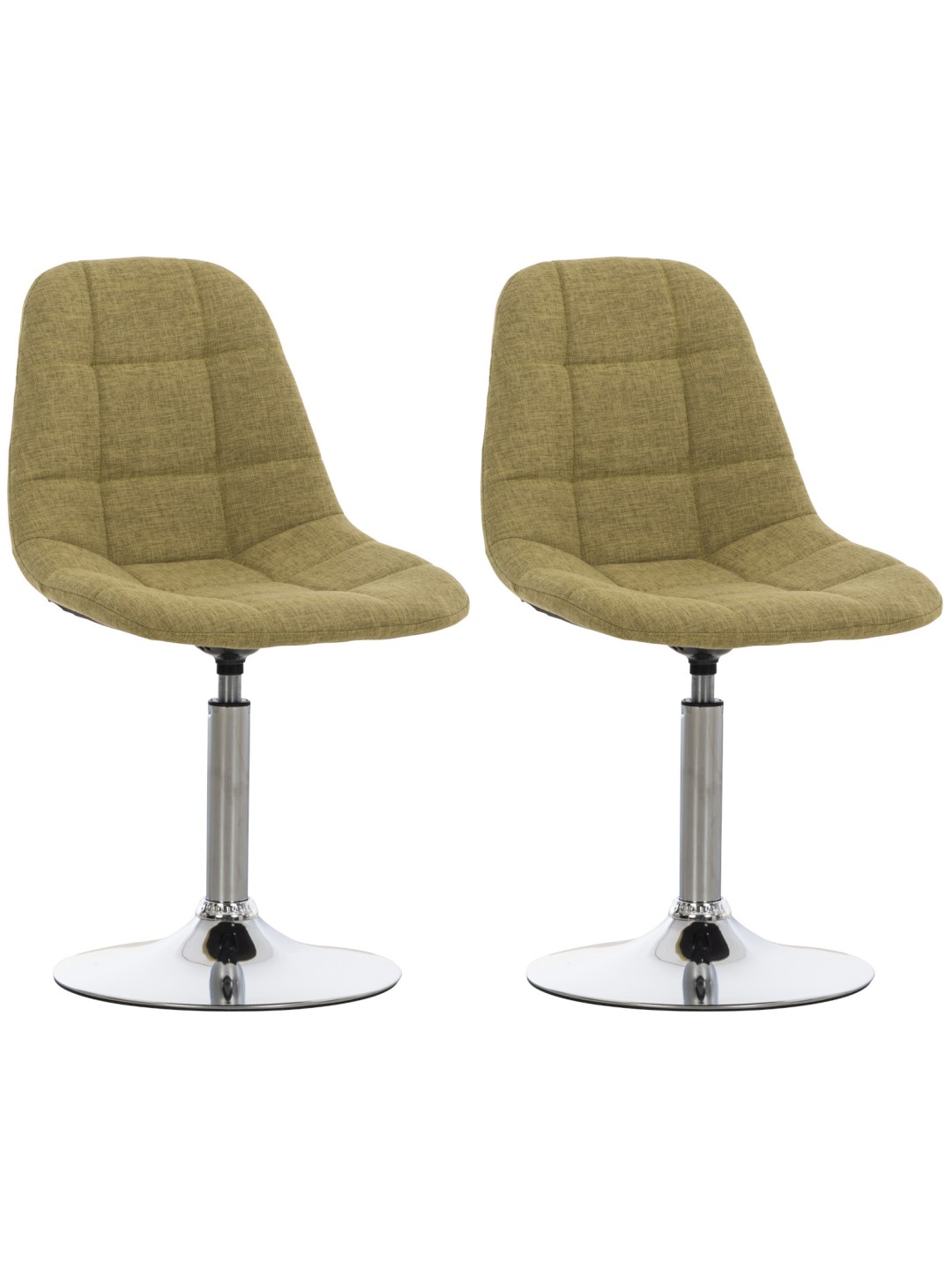 Conjunto de 2 cadeiras em tecido Emil, verde