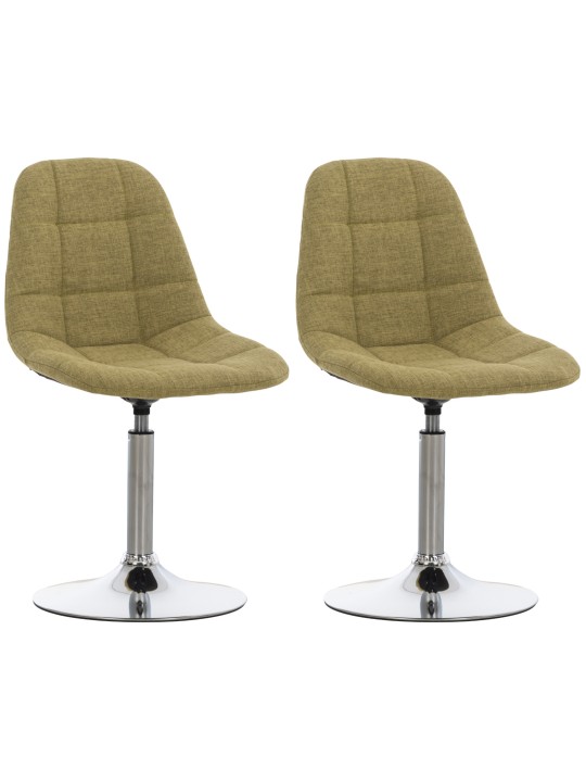 Conjunto de 2 cadeiras em tecido Emil, verde