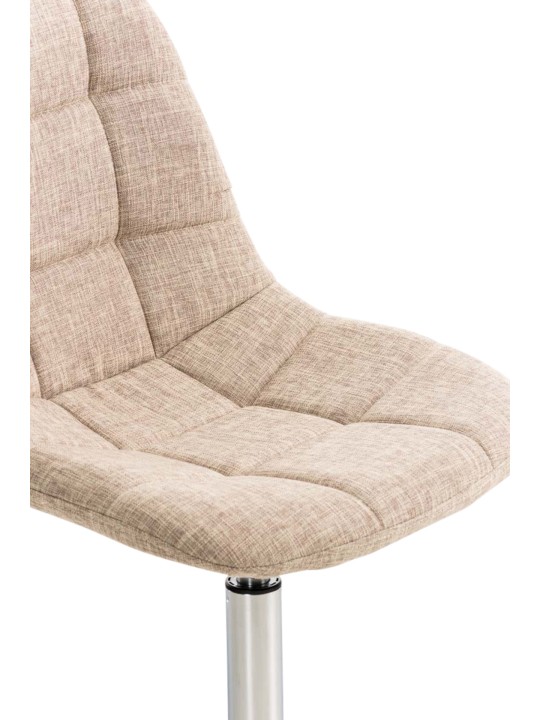 Conjunto de 2 cadeiras em tecido Emil, creme