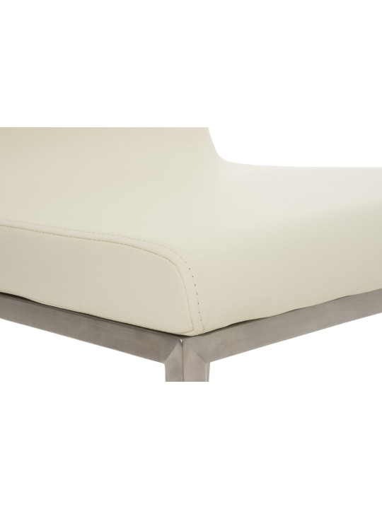 Conjunto de 2 cadeiras de jantar Colmar, creme