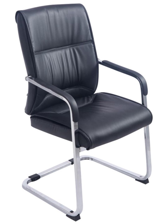 Conjunto de 2 cadeiras cantilever XL Anubis, preto