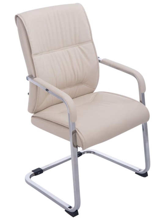 Conjunto de 2 cadeiras cantilever XL Anubis, creme