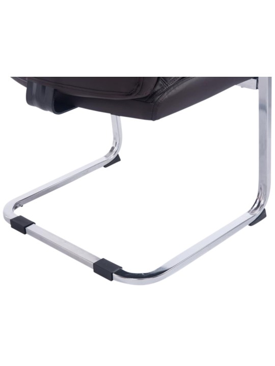 Conjunto de 2 cadeiras cantilever XL Anubis, castanho