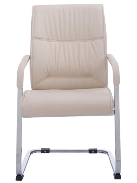 Conjunto de 2 cadeiras cantilever XL Anubis, creme