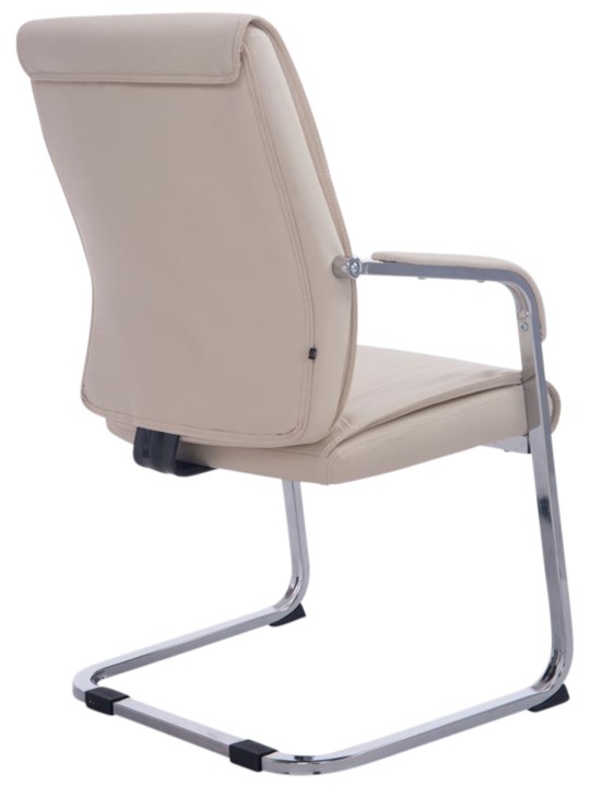 Conjunto de 2 cadeiras cantilever XL Anubis, creme