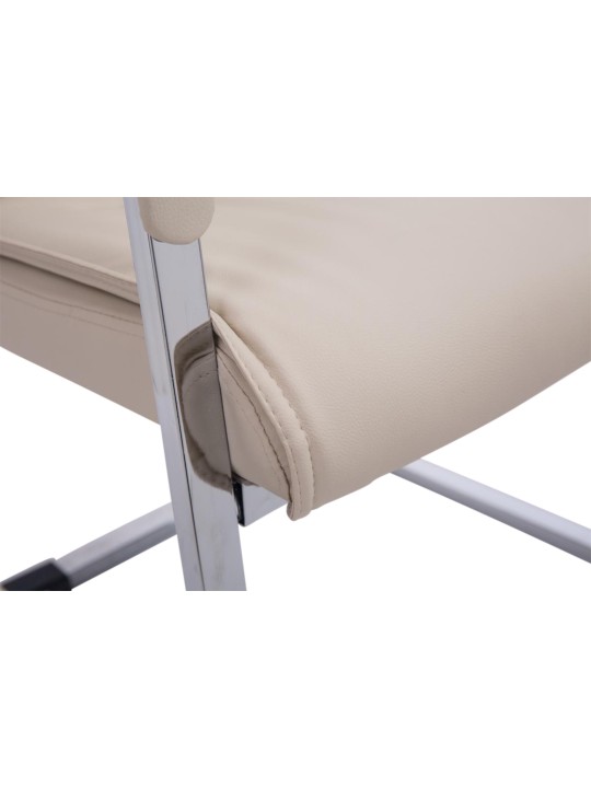Conjunto de 2 cadeiras cantilever XL Anubis, creme