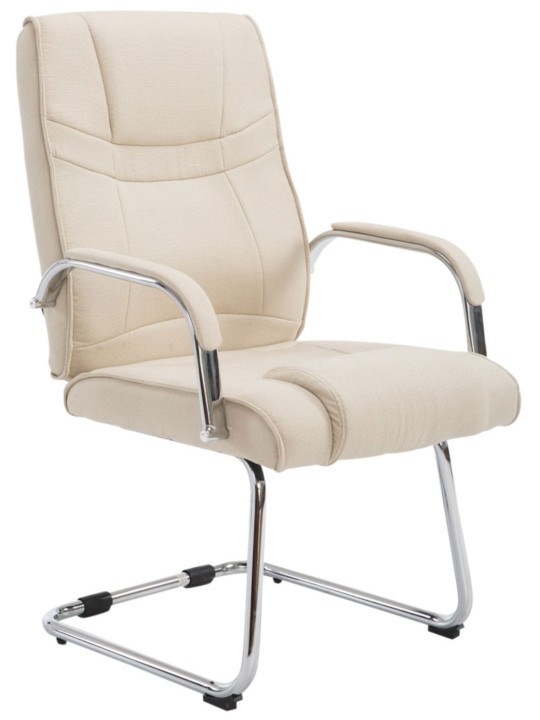 Conjunto de 2 cadeiras tecido Attila, creme