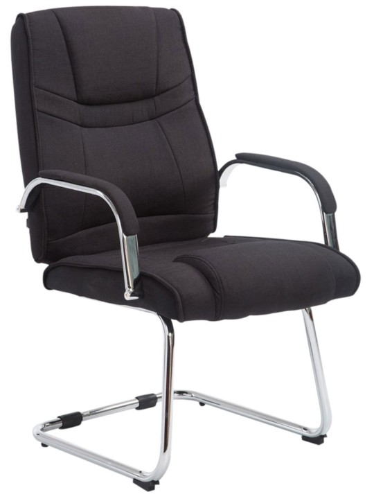 Conjunto de 2 cadeiras tecido Attila, preto