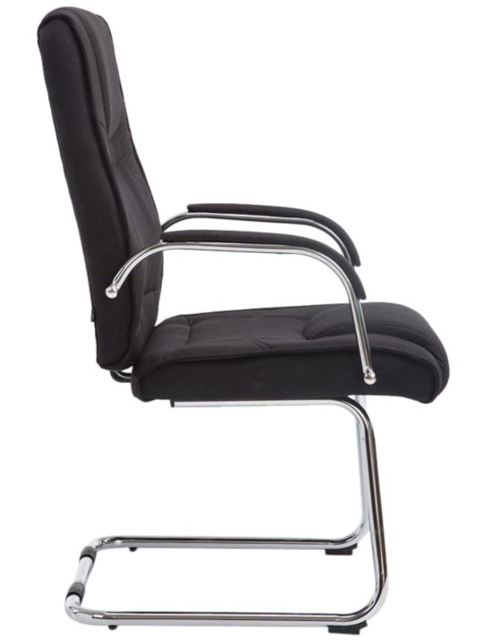 Conjunto de 2 cadeiras tecido Attila, preto