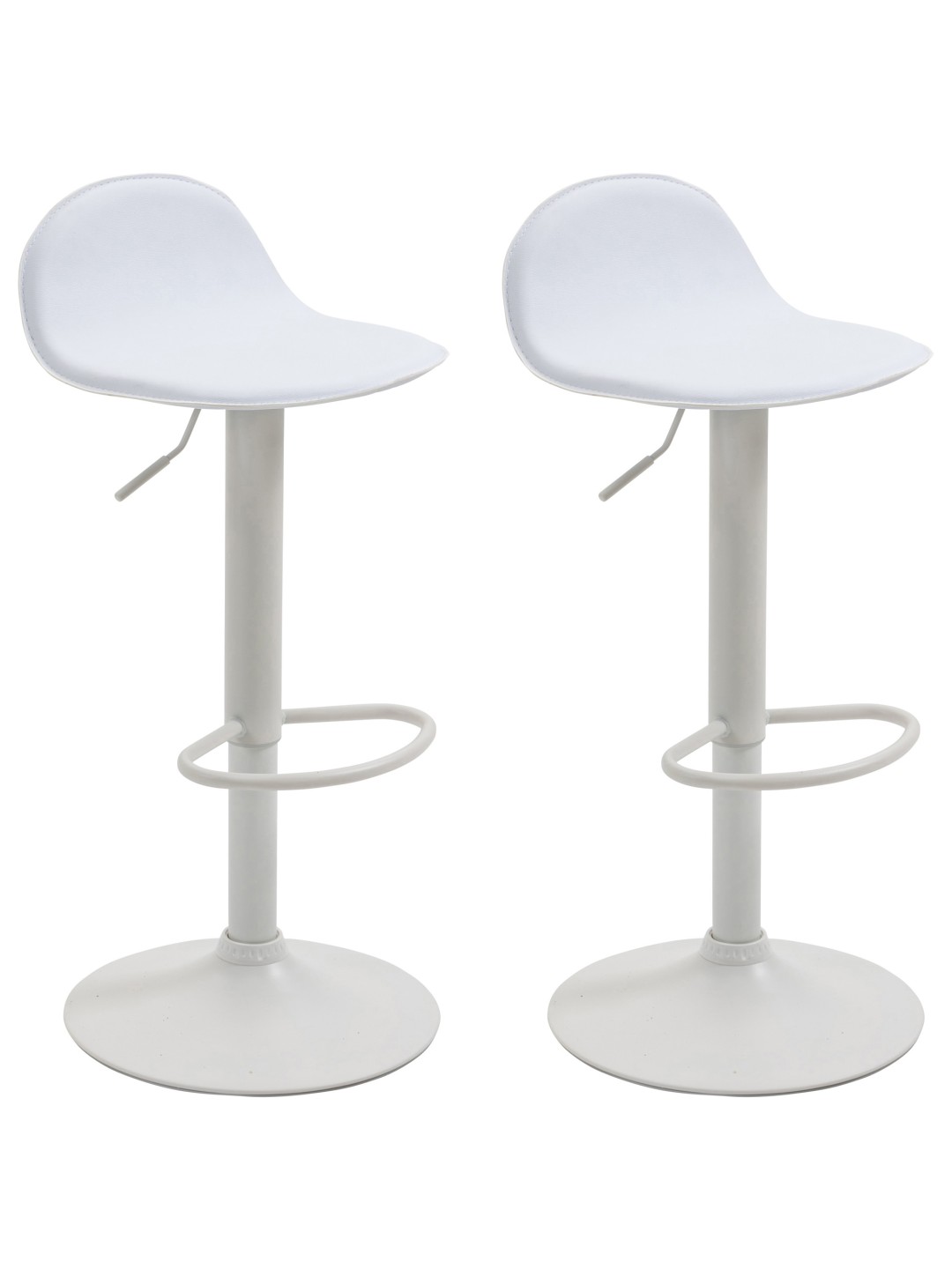 Conjunto de 2 bancos altos Lana V2, branco