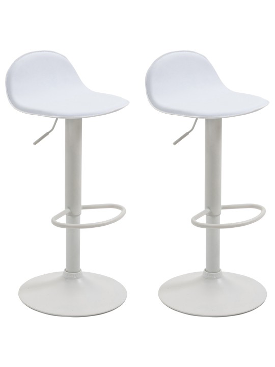 Conjunto de 2 bancos altos Lana V2, branco Conjunto de 2 bancos altos Lana V2, branco