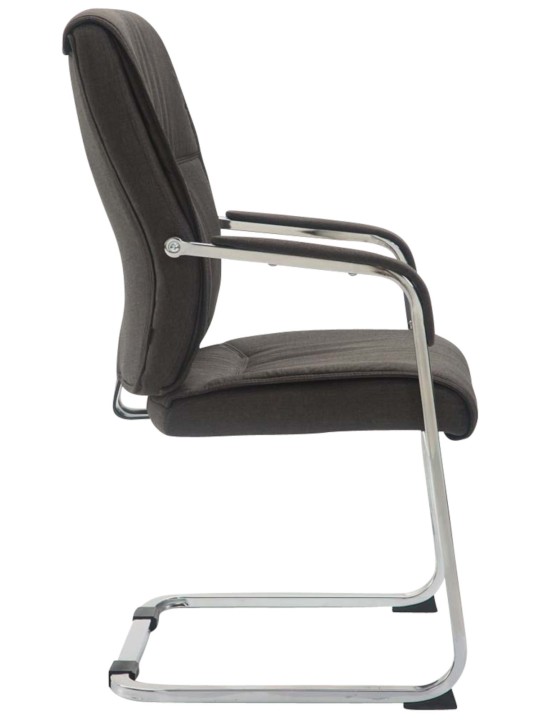 Conjunto de 2 cadeiras cantilever tecido XL Anubis, cinza escuro