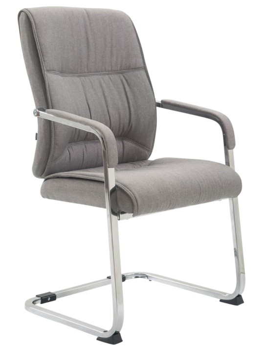 Conjunto de 2 cadeiras cantilever tecido XL Anubis, cinza