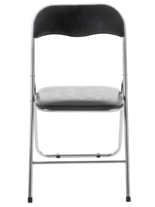 Conjunto de 2 cadeiras dobráveis ​​Felix, preto/prata