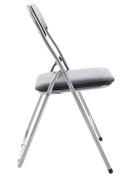 Conjunto de 2 cadeiras dobráveis ​​Felix, preto/prata