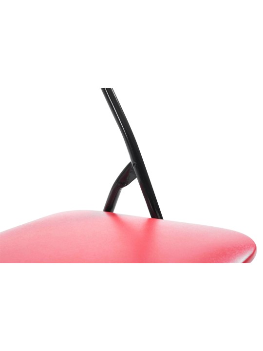 Conjunto de 4 cadeiras dobráveis ​​Felix, vermelho/preto