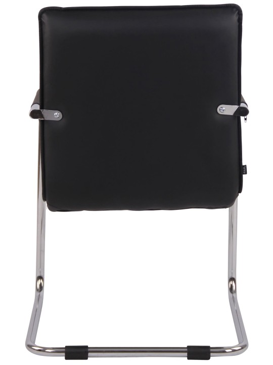 Conjunto de 2 cadeiras para visitantes Gandia couro sintético cromado, preto