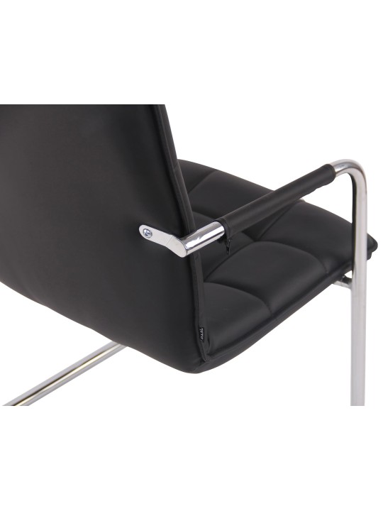 Conjunto de 2 cadeiras para visitantes Gandia couro sintético cromado, preto