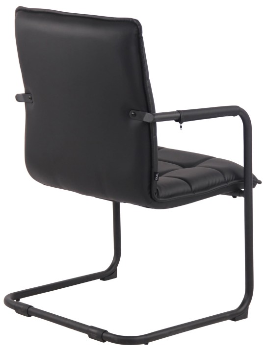 Conjunto de 2 cadeiras para visitantes Gandia couro sintético, preto