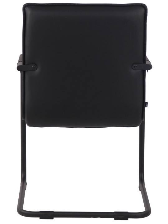 Conjunto de 2 cadeiras para visitantes Gandia couro sintético, preto