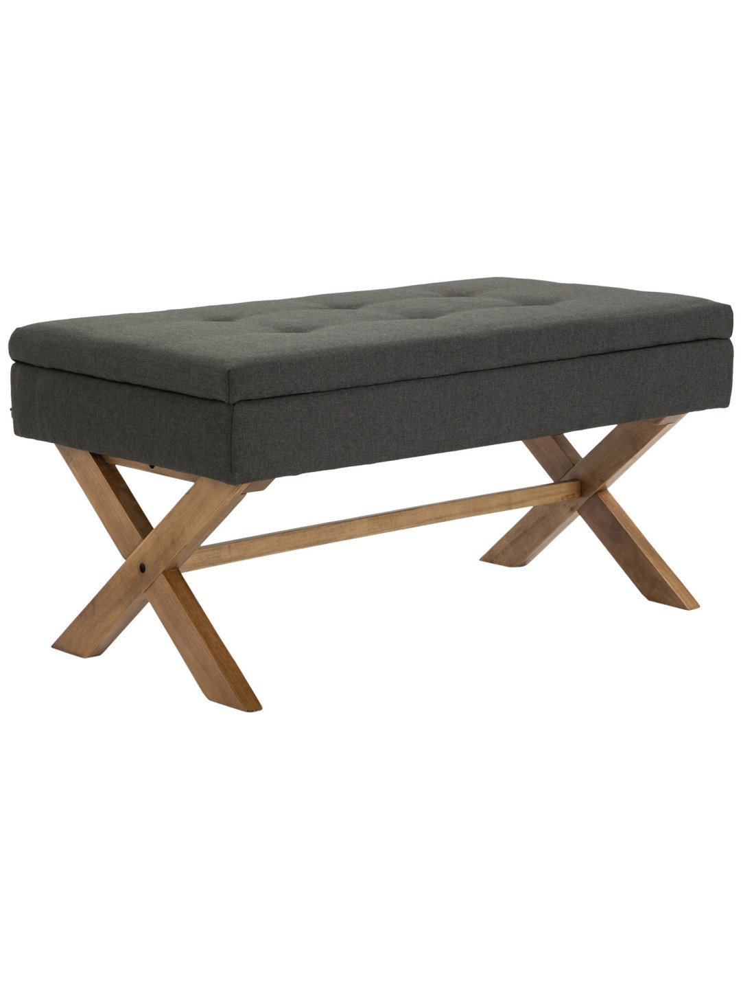 Banco Namaro tecido antigo-light, cinza escuro