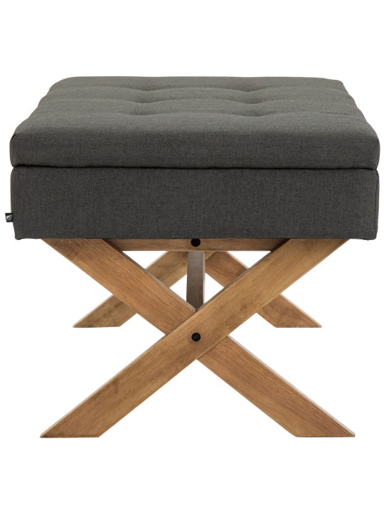 Banco Namaro tecido antigo-light, cinza escuro