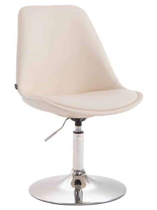 Conjunto de 4 cadeiras de jantar Maverick C em pele sintética, creme