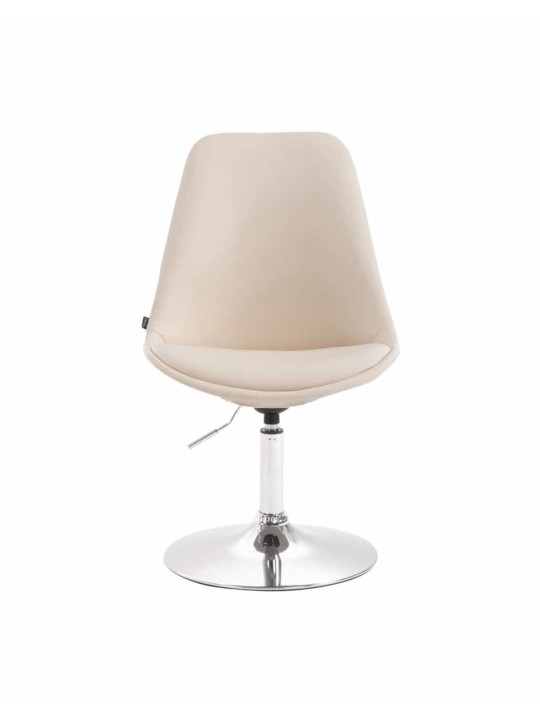 Conjunto de 4 cadeiras de jantar Maverick C em pele sintética, creme