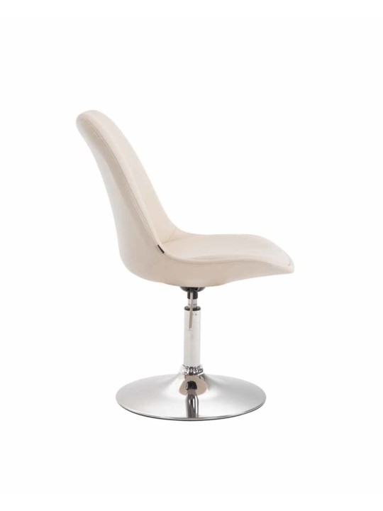 Conjunto de 4 cadeiras de jantar Maverick C em pele sintética, creme