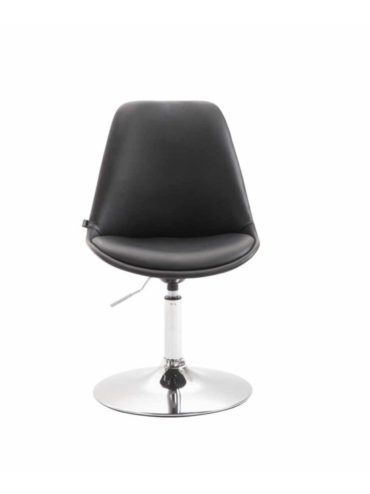 Conjunto de 4 cadeiras de jantar Maverick C em pele sintética, preto