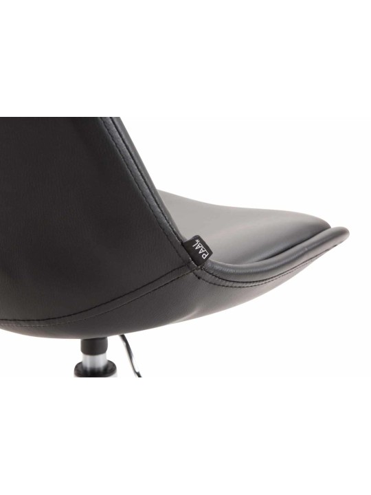 Conjunto de 4 cadeiras de jantar Maverick C em pele sintética, preto