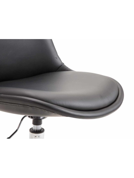 Conjunto de 4 cadeiras de jantar Maverick C em pele sintética, preto