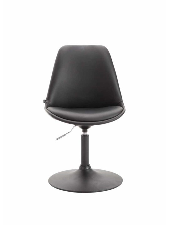 Conjunto de 4 cadeiras de jantar Maverick B em pele sintética, preto