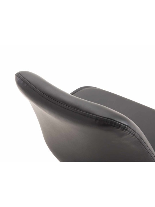 Conjunto de 4 cadeiras de jantar Maverick B em pele sintética, preto