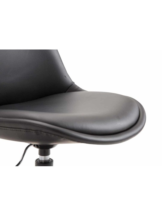 Conjunto de 4 cadeiras de jantar Maverick B em pele sintética, preto