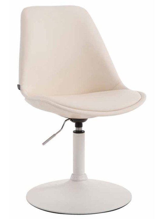 Conjunto de 4 cadeiras de jantar em couro sintético Maverick W, creme