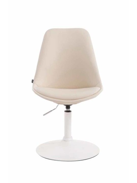 Conjunto de 4 cadeiras de jantar em couro sintético Maverick W, creme