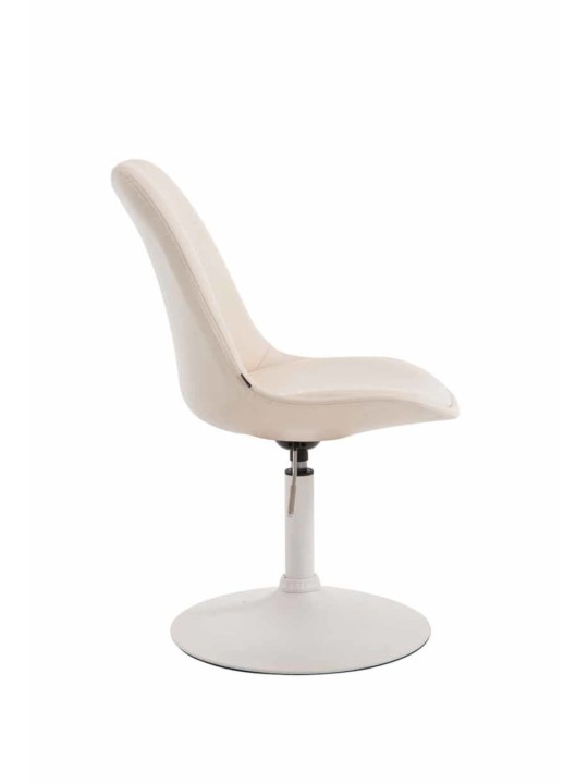 Conjunto de 4 cadeiras de jantar em couro sintético Maverick W, creme