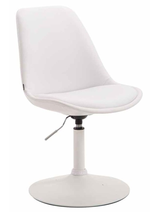 Conjunto de 4 cadeiras de jantar em couro sintético Maverick W, branco