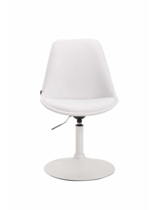 Conjunto de 4 cadeiras de jantar em couro sintético Maverick W, branco