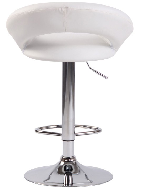 Conjunto de 2 bancos altos em couro sintético Olinda cromado, branco