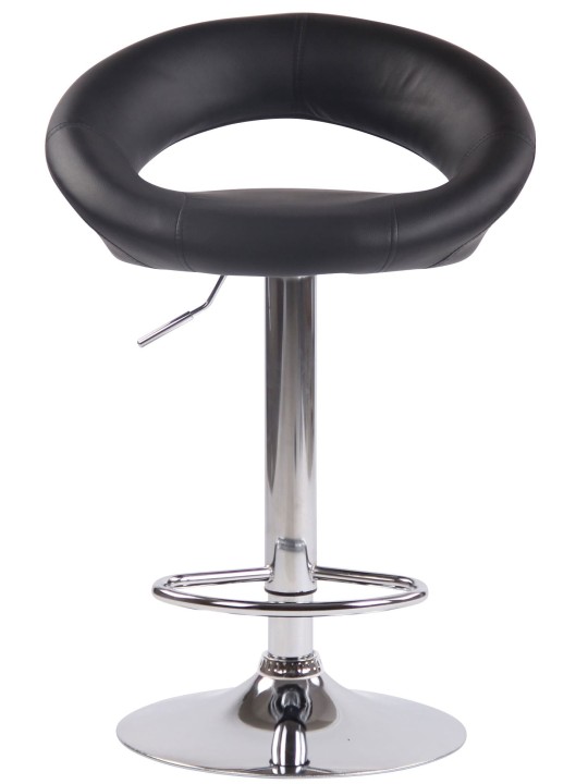 Conjunto de 2 bancos altos em couro sintético Olinda cromado, preto Conjunto de 2 bancos altos em couro sintético Olinda cromado, preto