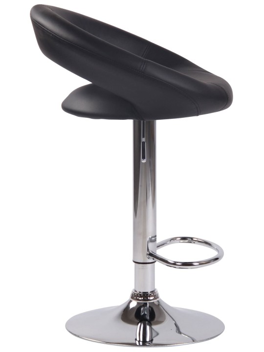 Conjunto de 2 bancos altos em couro sintético Olinda cromado, preto Conjunto de 2 bancos altos em couro sintético Olinda cromado, preto