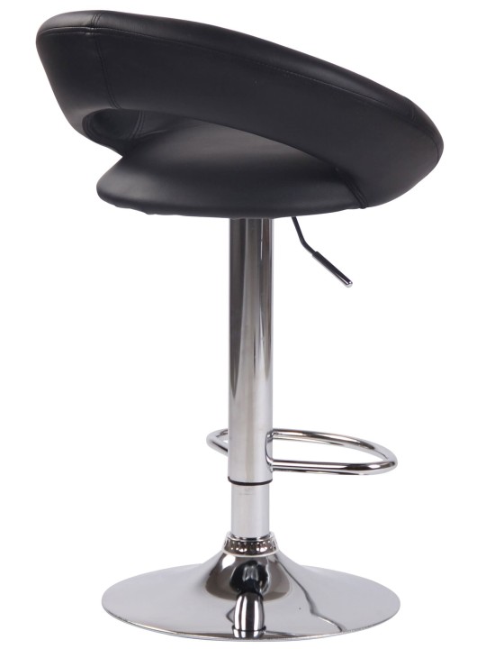 Conjunto de 2 bancos altos em couro sintético Olinda cromado, preto Conjunto de 2 bancos altos em couro sintético Olinda cromado, preto