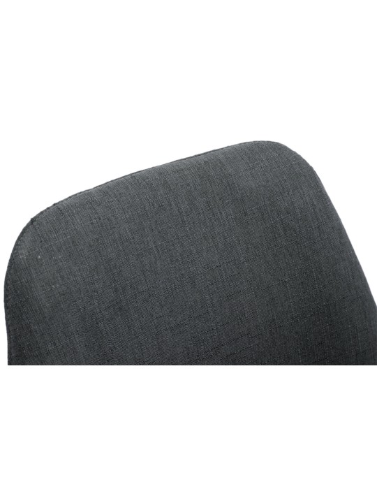 Conjunto de 4 cadeiras tecido Toulouse Natura redonda, cinza escuro